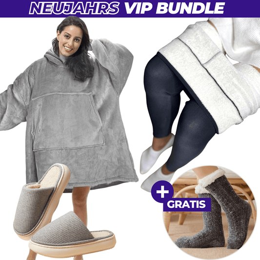 EverShape™ VIP BUNDLE: XXL Decken-Hoodie + Thermo-Leggings + CosySlides + GRATIS Thermo-Socken